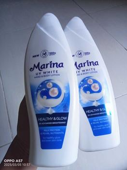 Product Review of Marina Hand Body Lotion UV White - Healthy & Glow [460 ml / 2 pcs] Exp : 09.2027 - Mencerahkan Kulit from K**a 0