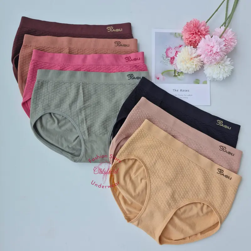 3 Pcs Celana Dalam Piaoli Katun Cd Cewek Wanita Dewasa Remaja Rajut 3