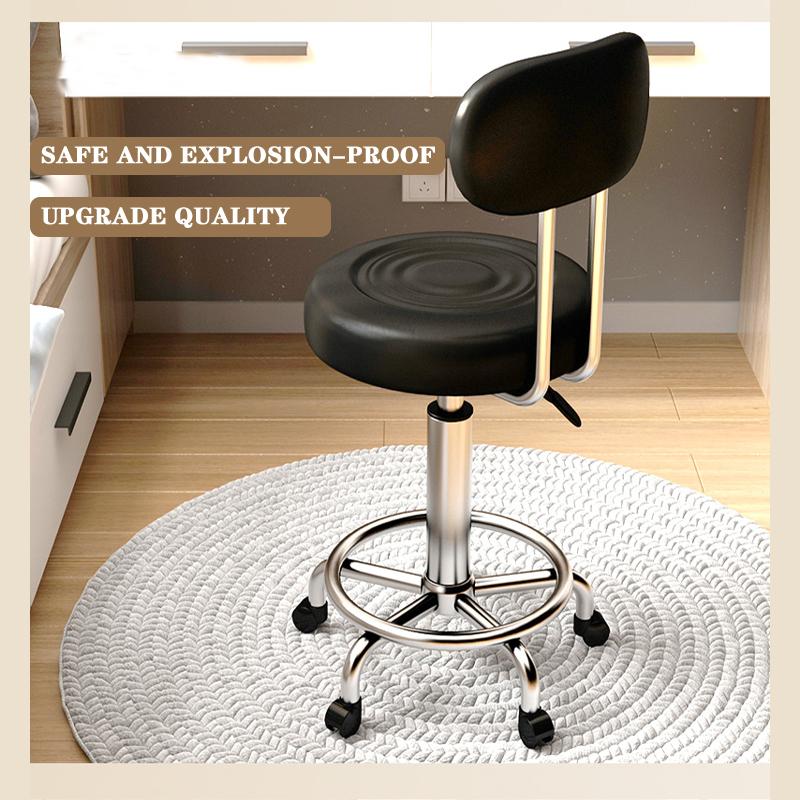 Product Introduction of Bar chair Round stool beauty stool swivel modern minimalist the bar chair rotating lifting backrest home high stool 6