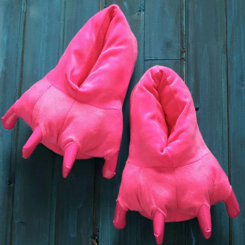 Product Introduction of Cartoon Animal Shoes Paw Shoes Autumn and Winter Lovers Bag with Warm Shoes Men and Women Children Monster Home Shoes 14