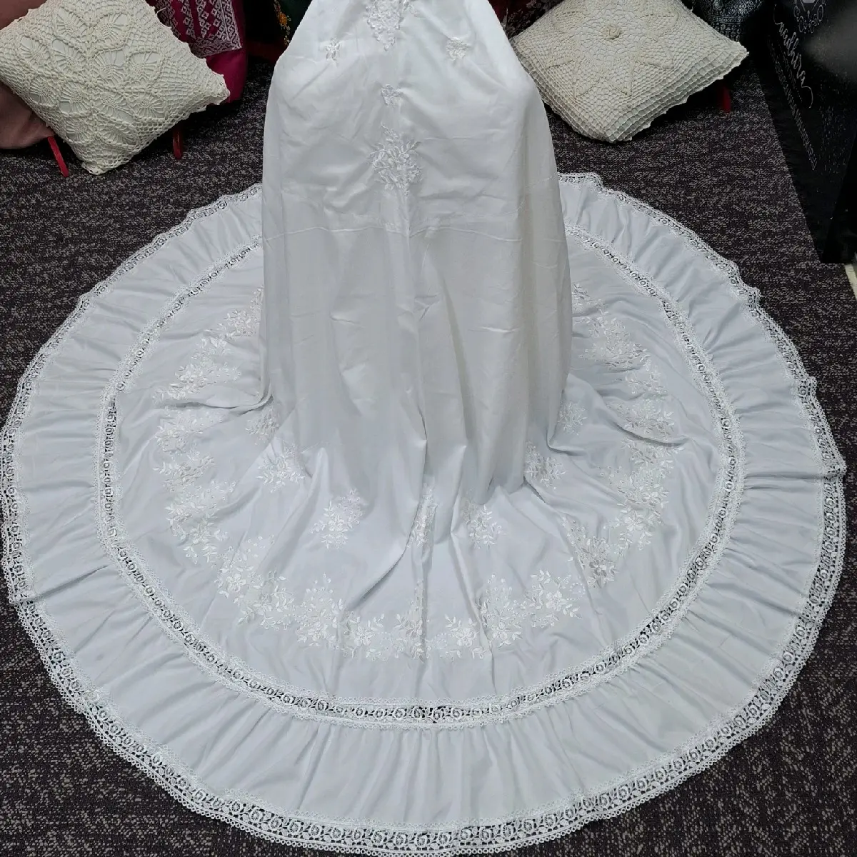 Mukena bordir suji keliling khas bukittinggi * Wanita Dewasa Putih Muslim