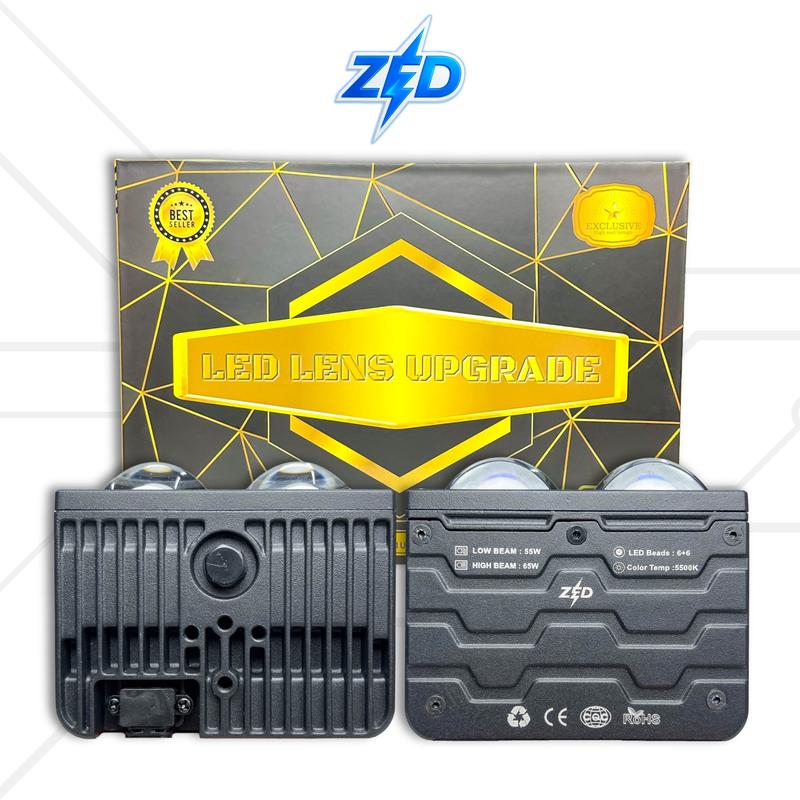  Đèn Gầm Dạng Rời CX2 Pro ZED LIGHT Lắp Oto Xe Máy Xe Tải - 65W Có Pha Màn Chập Chiếu Xa 200m Ánh Sáng Trắng 5500K Chống Nước IP68 - Đèn LED 