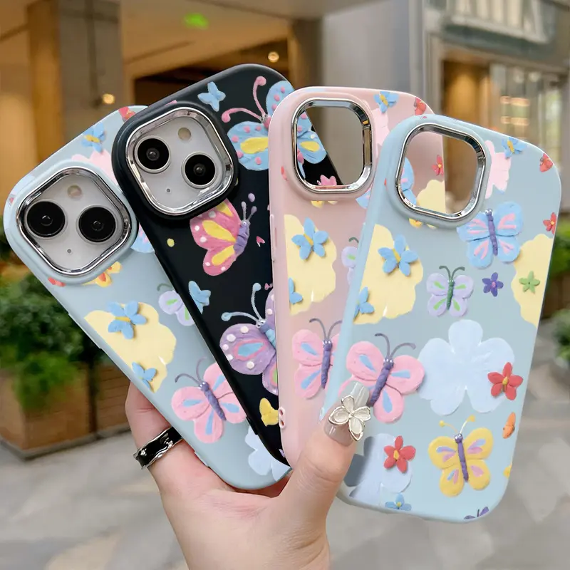 Casing Hp Untuk OPPO A18 A38 A2x Case Pola kupu-kupu bunga Kasing Kesing Silikon Softcase lemak Dwen Cesing 8