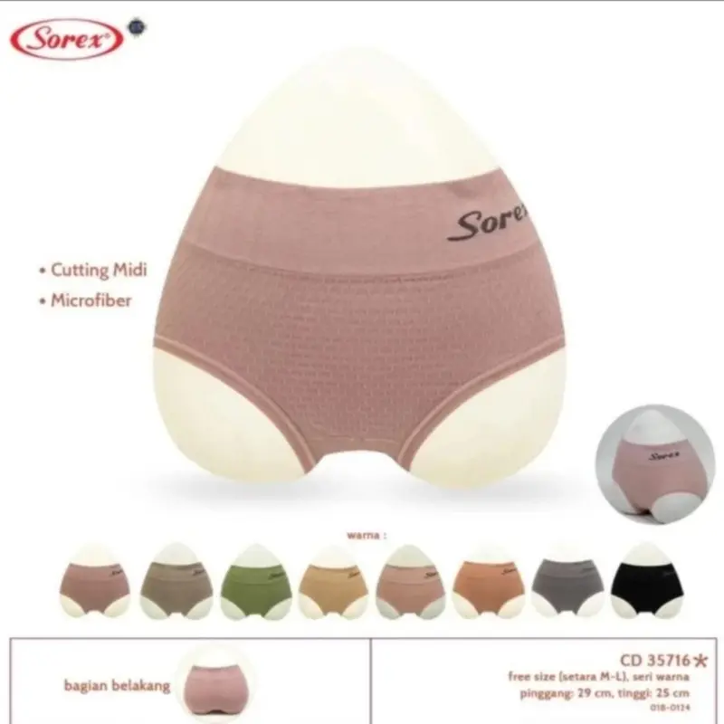 SOREX CELANA DALAM WANITA RAJUT MICROFIBER CD SEMI KORSET SOREX 35716 2