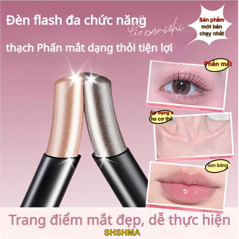 Dán Phấn Mắt Dạng Thạch, Một Nút Nhấn, Ánh Ngọc Trai Và Lì Không Thấm Nước, Bút Bắt Sáng, Trang Điểm Nhanh, Thích Hợp Cho Người Lười Biếng