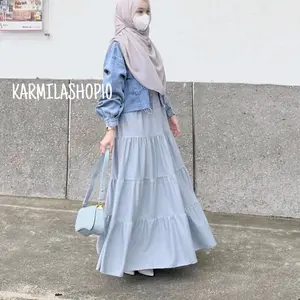 Rok SUSUN 4 wanita Muslim / Skirt susun panjang / Rok wanita terbaru susun Empat