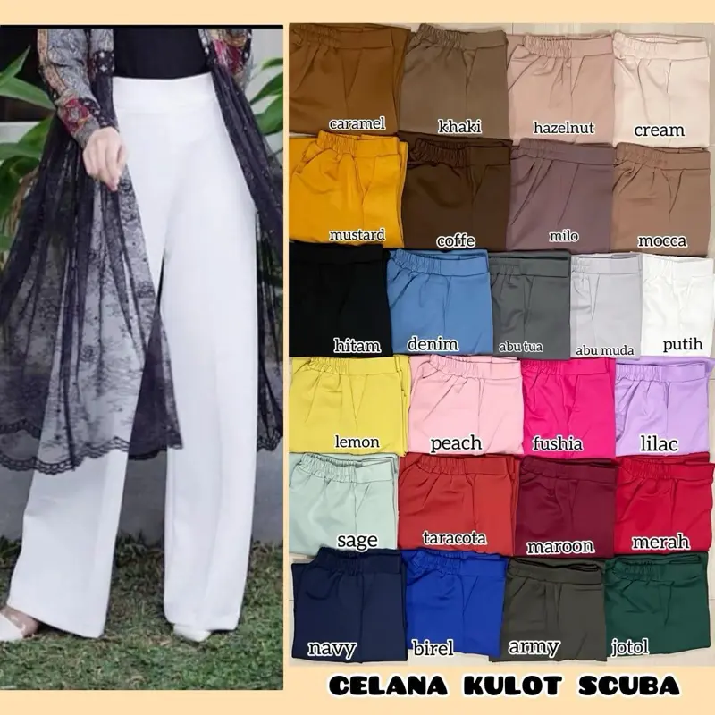 CELANA KULOT MAT SCUBA WANITA KEKINIAN TER BEST SELLER 2025