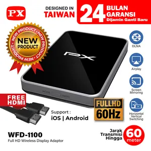 Wireless Display Receiver Audio Video Mirroring PX WFD-1100