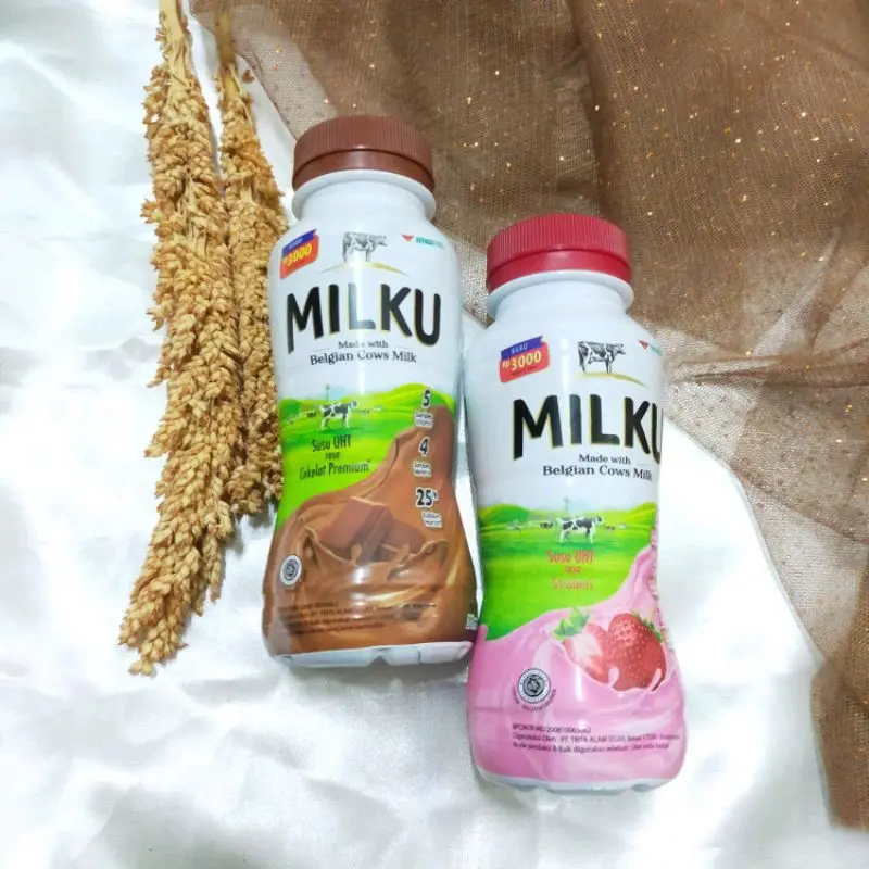 MILKU SUSU UHT COKLAT & STROWBERRY 1