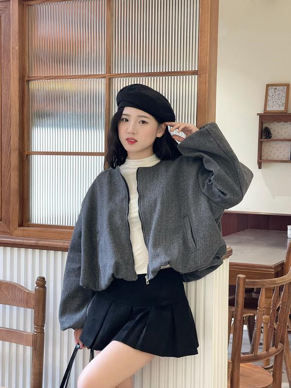 Áo khoác dạ ép 2 lớp dáng bồng, Áo khoác dạ hai lớp ấm áp - 29feb.closet - A573 | BigBuy360 - bigbuy360.vn