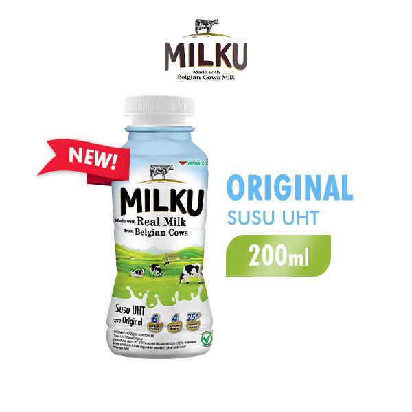 Gambar MILKU Susu UHT Siap Minum Original Premium 200ml dari Wings Indonesia Kab. Bekasi Tokopedia
