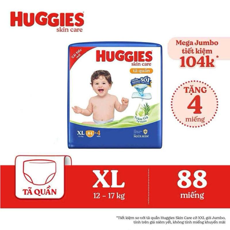 [COMBO 2]  Bỉm HUGGIES MEGA JUMBO SKINCARE đủ size M106/L104/XL88/XXL80