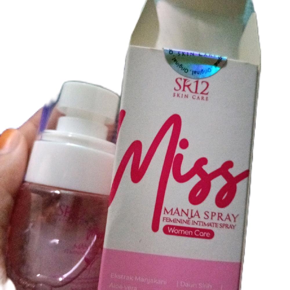 SK12 Miss Manja Spray S12 Herbal untuk Perawatan Wanita dengan Ekstrak Manjiskani dan Aloe Vera