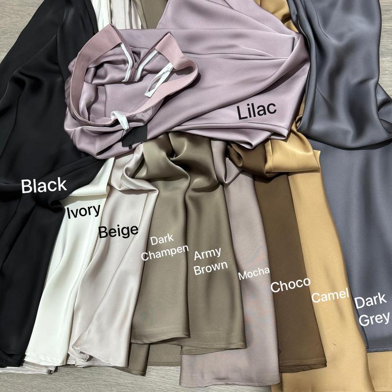 Product Introduction of Shenel Rok Satin Maxi Premium Satin Long Skirt 6889 Rok Satin Panjang Rok Duyung Satin Rok Kekinian Bawahan Muslimah Trendy Hijab silk outfit z 3