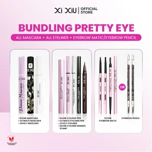 [BUNDLE] Xi XiU Pretty Eye | Xi XiU DIVINE / LOVELY / ULTIMATE LashXtra Mascara + DIVINE / ULTIMATE Eyeliner Pen / DIVINE Eyeliner Stamp / LOVELY Eyeliner Pen 1+1 + Eyebrow Matic / Pensil Alis