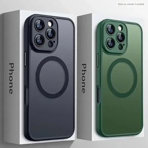 Funda protectora de alta calidad, transparente y mate para Iphone 17/16/15/14/13 Pro/12/11 Max Plus/16E, compatible con carga inalámbrica.