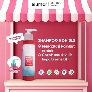 Elumor Bubblegum Shampoo Non SLS Termurah 200ml Hair Care Rambut Rontok Kulit Kepala Sensitif