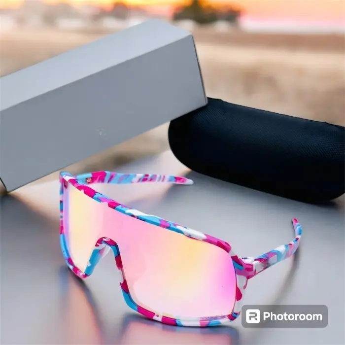 New Sunglasses Kacamata Olahraga Gaya Trendy Lensa Anti Radiasi Cocok untuk Lari Dan Sepedah - 1, kacamata saja kacamata plat kt