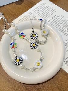 Kalung Loket Bunga, Gaya Minimalis, Uniseks, Barang Kemas Pakaian Jalanan Hip-Hop Rantai Jewelry Necklaces