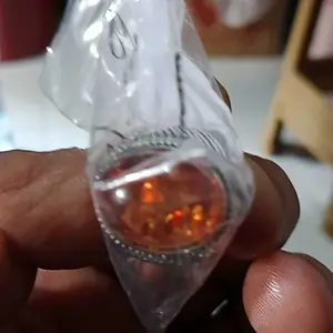 Cincin Pria Oranye Artificial Amber Stone Vintage Perak Hitam Terukir Punk Hip Hop Cincin Aksesoris Fashion Hadiah Asli Ring