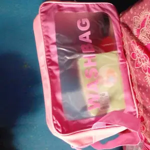 Wahsbag Tas Kosmetik WASHBAG Toiletry- Pouch Make-Up Travel Transparan Waterproof Tas Sabun Peralatan Mandi Travel dengan Desain Transparan dan Tahan Air