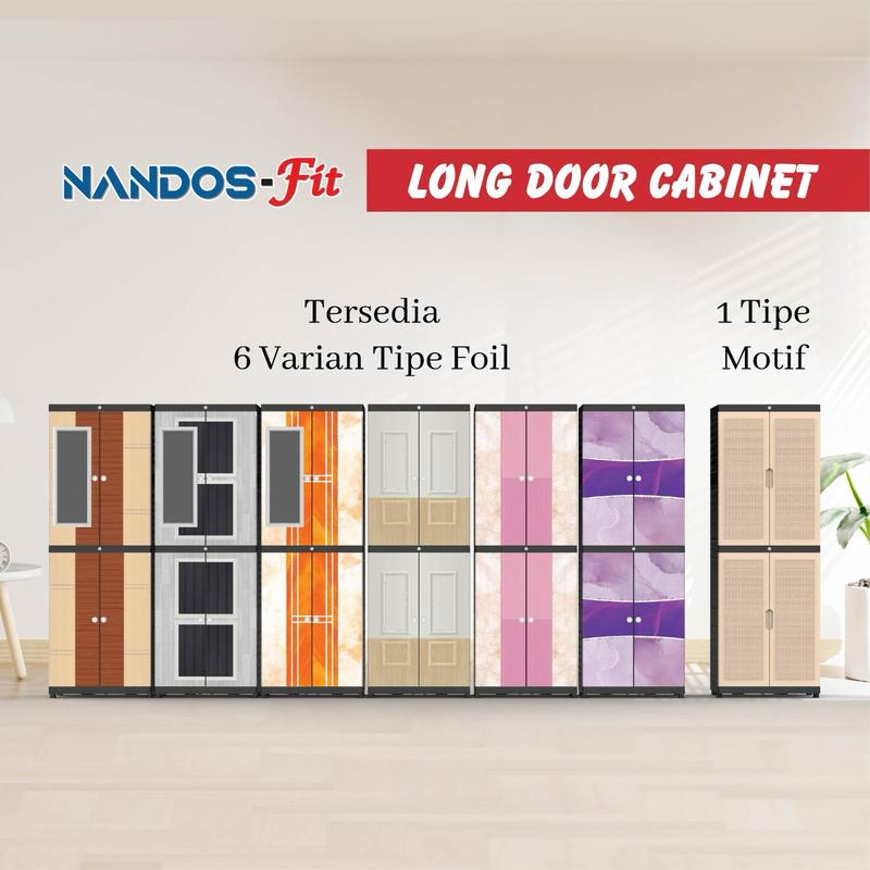 Product Introduction of NAIBA - LEMARI NANDOS FIT LEMARI SUSUN LONG DOOR CABINET [NAIBOX] 24