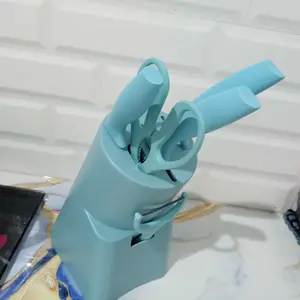 Pisau set 5 in 1 keramik/pisau set dapur/pisau potong+tempat pisau