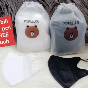 MASKER DUCKBILL ISI 50 PCS FREE POUCH