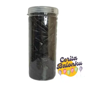 Balon Metalik 12" Untuk Dekorasi Balon dan Helium isi 100 pcs Black Blue