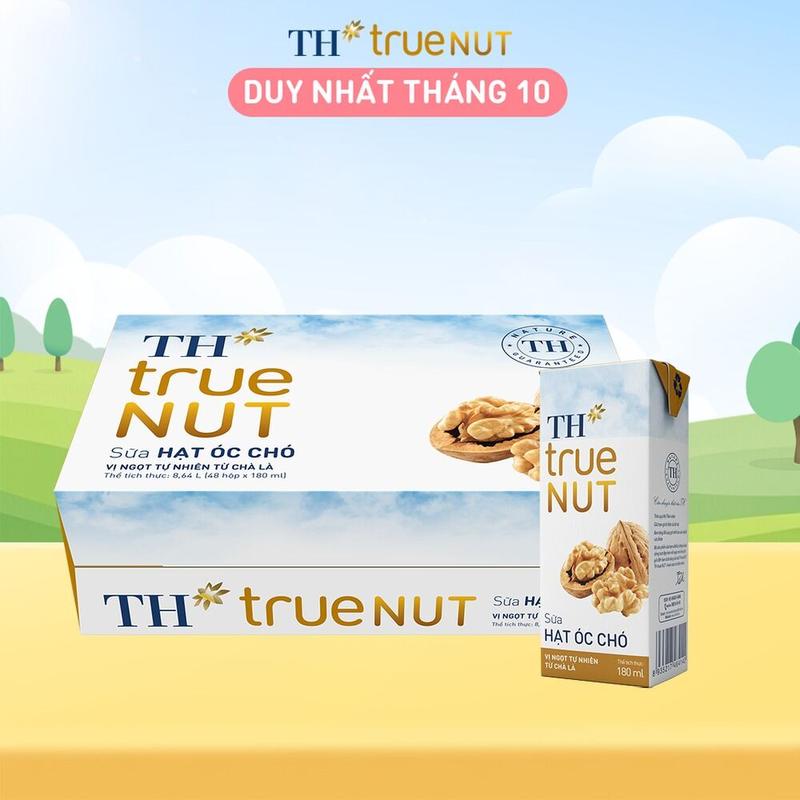 Thùng 48 hộp sữa hạt óc chó TH true NUT 180 ml (180 ml x 48)