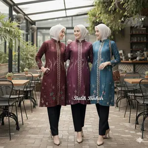 Batik Tunik Couple Modern Set Pakaian Couple Kemeja Batik Pria Premium Baju Batik Couple Tunik Busui