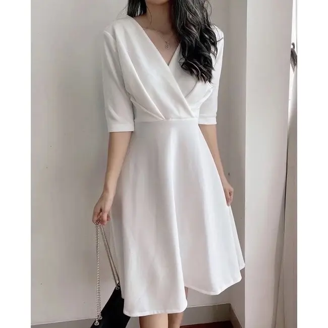 Dress korea simple scuba terbaru dress Jolly dress kondangan dres natal 4