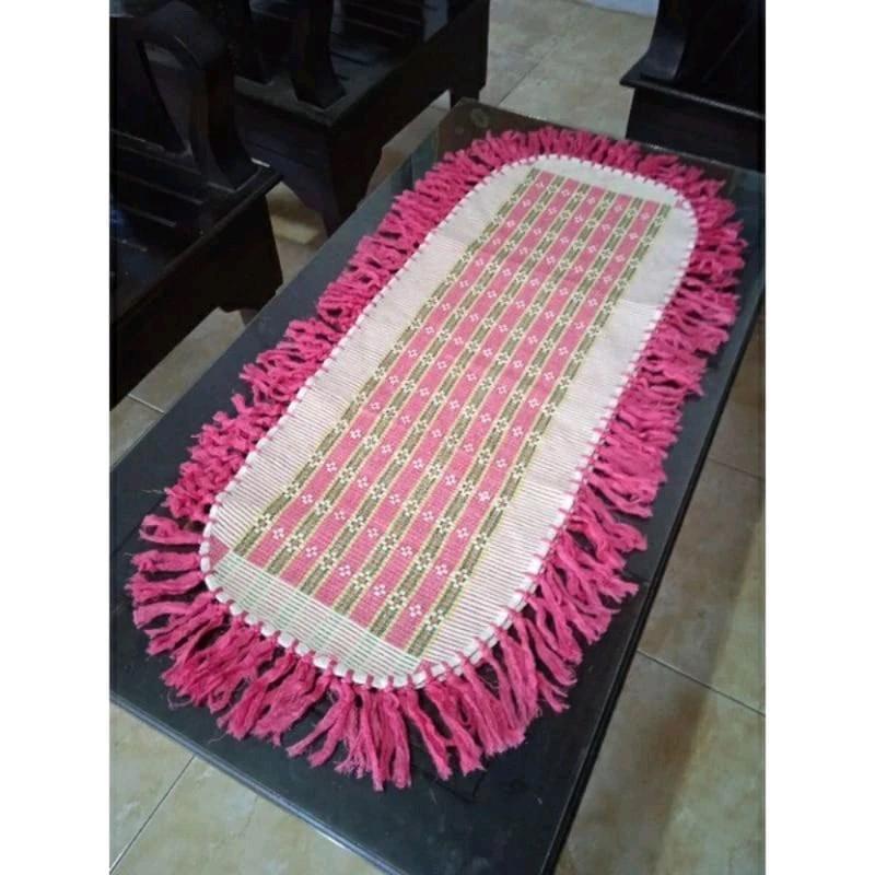Taplak meja tamu pinggiran Benang rajut tradisional 5