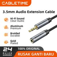 Gambar CABLETIME Kabel AUX Extension 3.5mm Male to Female Perpanjangan Audio Stereo Premium - 0.3M dari CABLETIME Jakarta Kota Administrasi Jakarta Barat 1 Tokopedia