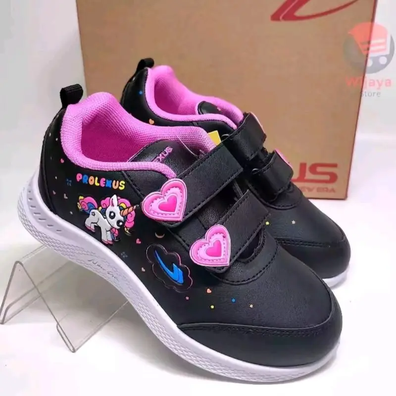 sepatu Ando anak cewek CUTE RABBIT hitam merah muda 7