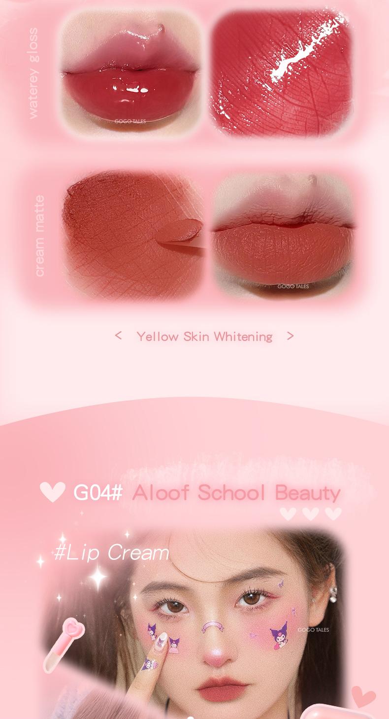 Product Introduction of [BPOM]GOGO TALES LipPods Lipstik Cloud Sense Dual Colour Lipcream Lip Matte Velvet Lipstick Lip Tint Anak Sekolah Make Up Lip Gloss Bibir GT621 13