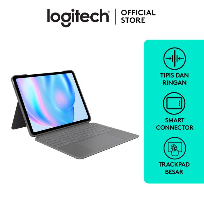 Gambar Logitech Combo Touch Keyboard Case untuk iPad Air 13 inch (M2 & M3) dari Logitech Indonesia Kota Administrasi Jakarta Utara Tokopedia