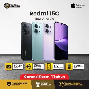 Redmi 15C Bergaransi Resmi 1 Tahun