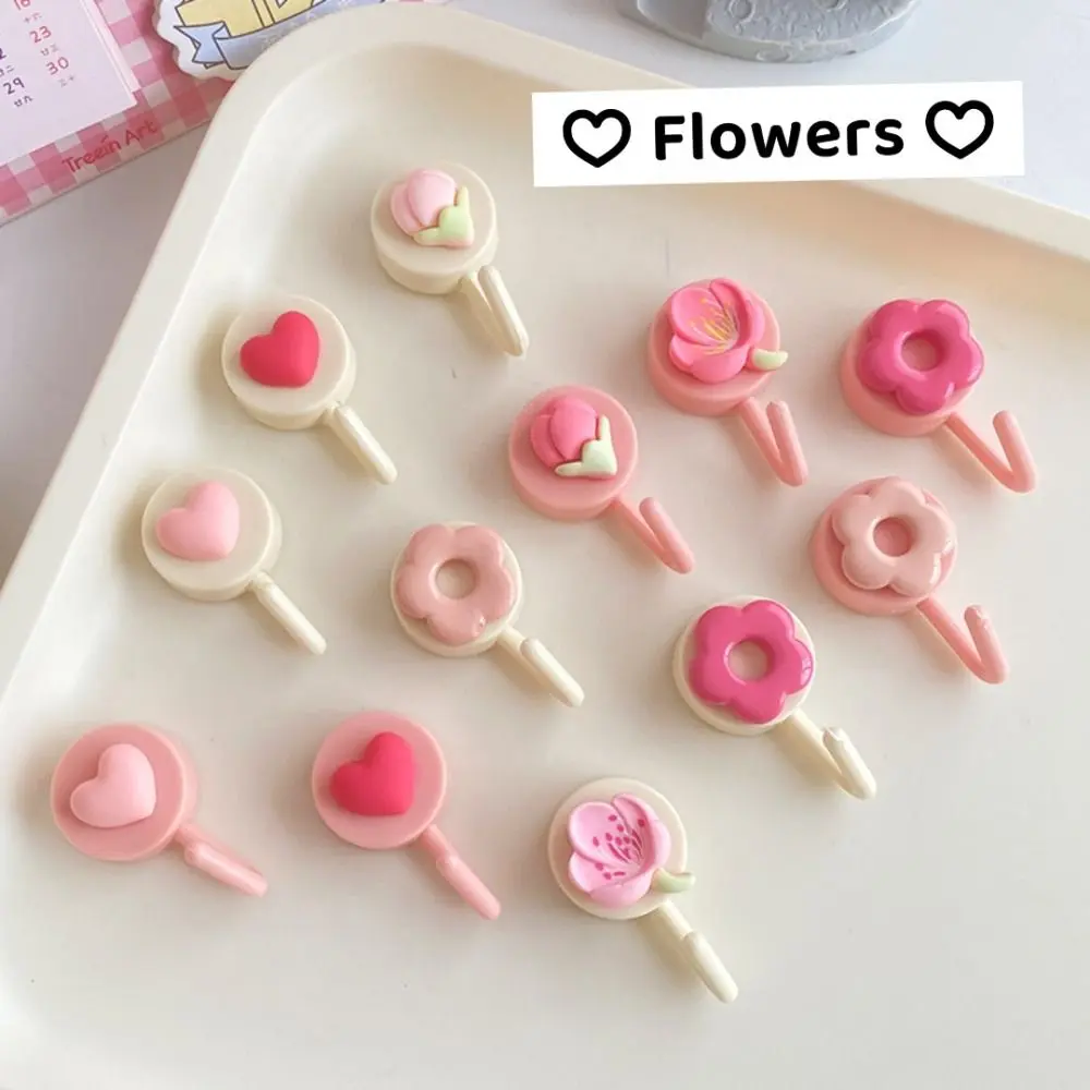 High Quality Self Adhesive Wall Decor Hook Multi-function Without Drilling Door Hook Flower Coat Bag Hanger Room