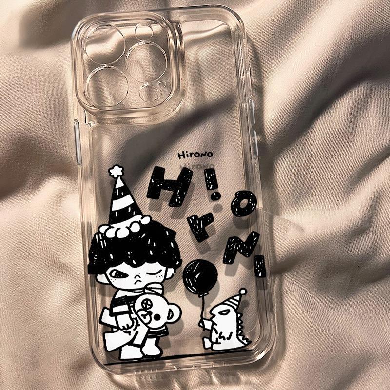 Phong cách Instagram Bảo hiểm đầy đủ Sáng Tạo Người nổi tiếng trên mạng Cắt chính xác Chống rơi Mềm Phim hoạt hình Ốp điện thoại Hirono Dành cho IP Tất cả mẫu