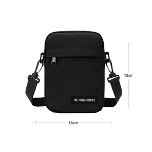 Tas Selempang Slingbag Original Highmore Hitam Elegan Pria