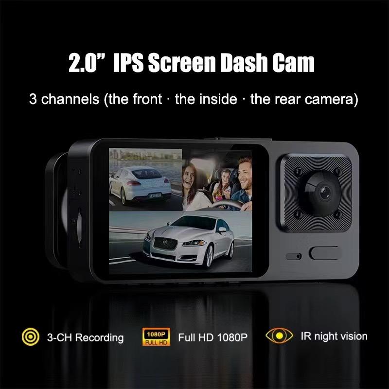 Product Introduction of Dashcam For Car Wifi Dash Cam 2 Camera Lens Car Dvr Dashcam 3-Channel Dash Cam Hd 1080p Camera With Rear Camera Night Vision Driving Video Record 26