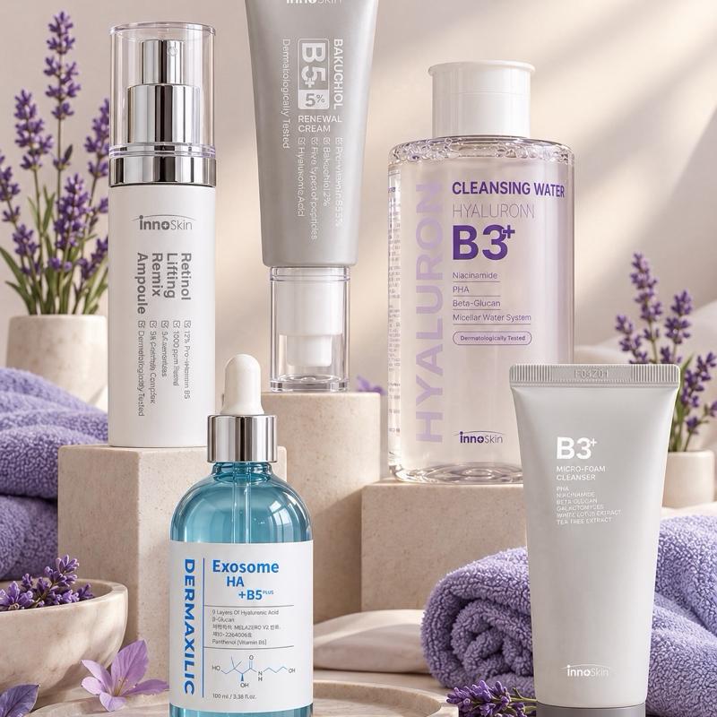(E62) COMBO Nước tẩy trang B3 - SRM B3 - Retinol - Serum HA - Kem Bakuchiol