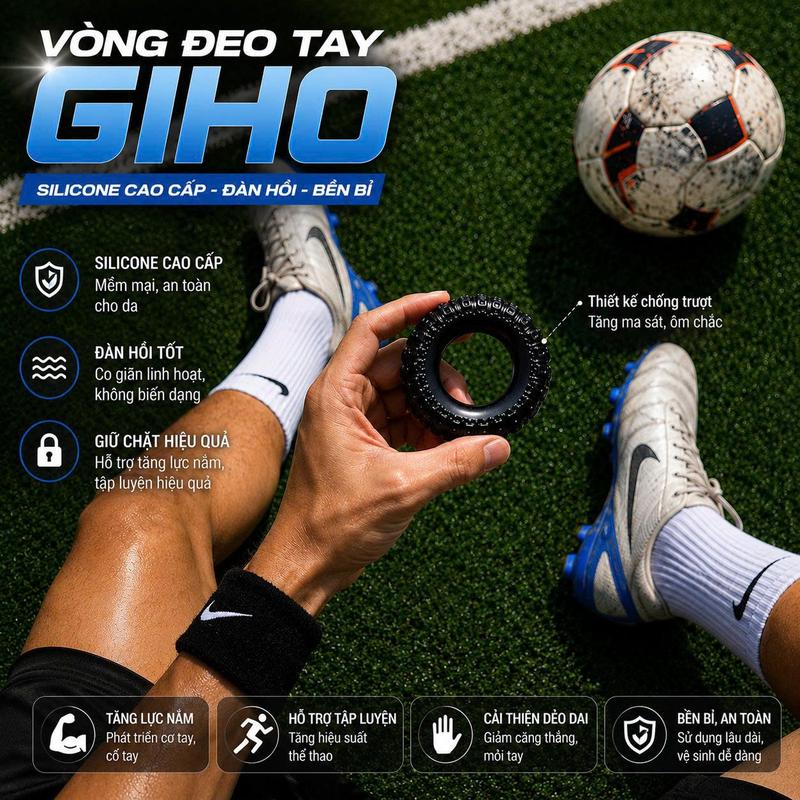 VÒNG ĐEO TAY TẬP GYM CHẠY BỘ CAO CẤP - GIHO ĐÀN HỒI , BỀN BỈ