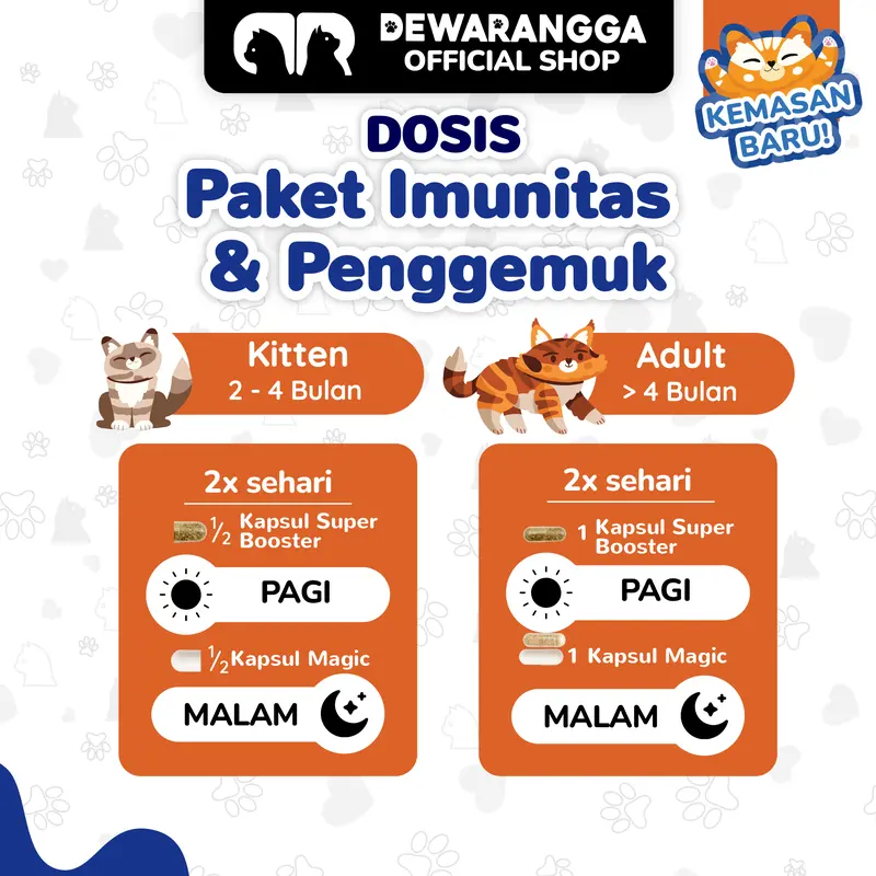 Dewarangga Paket IMUNITAS & PENGGEMUK Kucing untuk Meningkatkan Daya Tahan Tubuh Kucing, Meningkatkan Nafsu Makan, Kucing Anti Sakit & Lemas 3