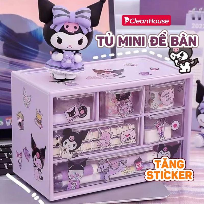 Tủ đồ mini để bàn nhiều ngăn, tủ mini để bàn đựng mỹ phẩm, dụng cụ học tập có ngăn kéo