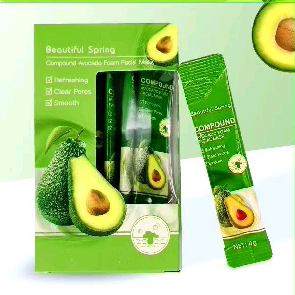 Hộp 10 Gói Mặt Nạ Sủi Bọt Thải Độc Tinh Chất Bơ NO.0508(4g x 10)