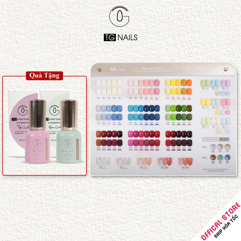  Sơn gel móng tay TG - Combo 68 màu kèm bảng màu 