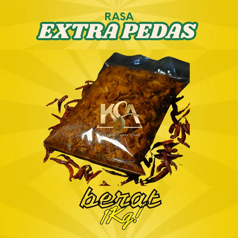 1kG keripik kriwil pedas LEVEL 10 EXTRA PEDAS Daun Jeruk Food Snacks Cemilan Kering Kerupuk snack jadul 5