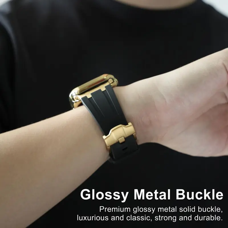 Dây đeo cao su silicon lỏng thể thao, cho iWatch Ultra 49mm, 45mm, 44mm, 41mm và 40mm, dây đeo đồng hồ với Bộ Chuyển Đổi bằng thép không gỉ, cho iWatch Dòng 8, 7, 6, 5, 4, SE2, dây đeo thay thế bền, với hộp gói 4